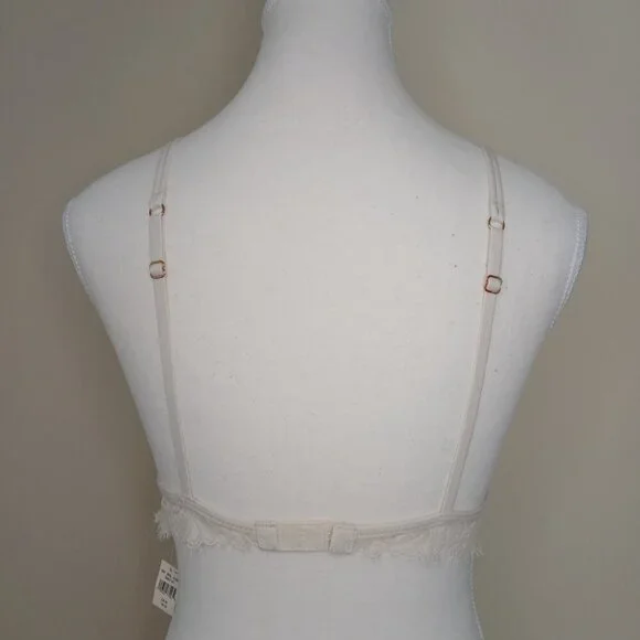 NWT Aerie Lace Triangle Bralette Ivory Size Medium - Picture 4 of 6